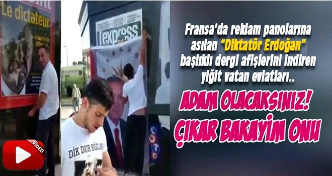 Skandal afişleri indirdiler Erdoğan'ın afişini astılar