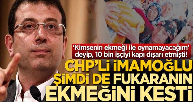 Ekrem İmamoğlu sözleşmeyi yenilemedi vatandaş ekmeksiz kaldı!