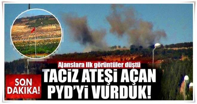 Suriye'deki PYD mevzileri vuruldu