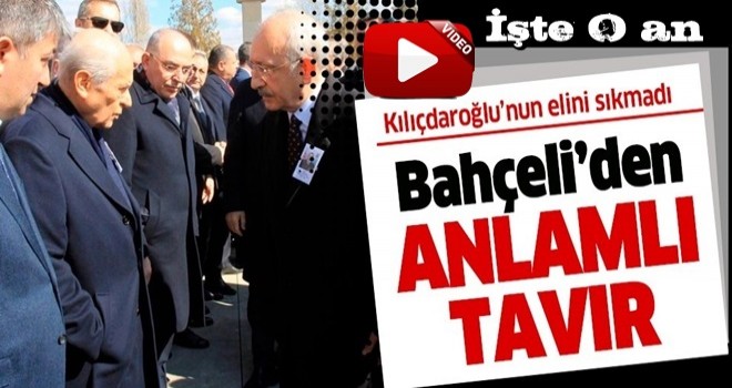 Şehit cenazesinde dikkat çeken görüntü! Bahçeli'den Kılıçdaroğlu'na olay tepki