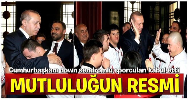 Cumhurbaşkanı down sendromlu sporcuları kabul etti