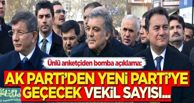 Ünlü anketçiden bomba açıklama: AK Parti'den yeni partiye geçecek vekil sayısı...