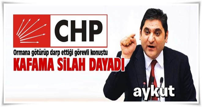 Kafama silah dayayıp tehdit etti