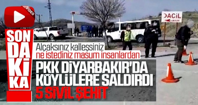 Son dakika haberi: Diyarbakır'da PKK köylülere saldırdı! 5 vatandaşımız şehit oldu