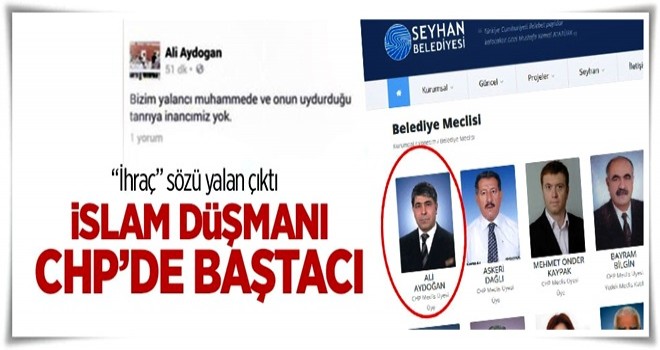 İslam düşmanı CHP'de baştacı