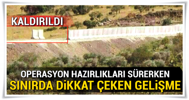 Sınırdaki güvenlik duvarı, büyük araç geçişleri için bazı bölgelerde kaldırıldı