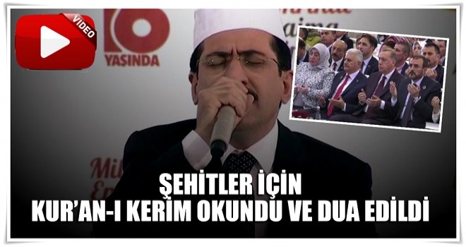 Şehitler için Kur'an okundu