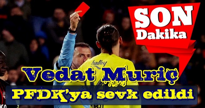 Fenerbahçe'de Vedat Muriç şoku! PFDK'ya sevk edildi