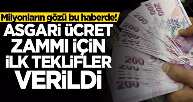 Asgari ücret zammı için ilk teklifler verildi