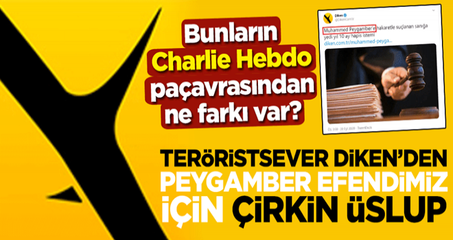 Bunların Charlie Hebdo paçavrasından ne farkı var? Teröristsever Diken'den Peygamber Efendimiz için çirkin üslup