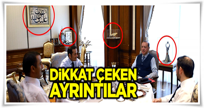 Erdoğan ve Al Sani fotoğrafında dikkat çeken ayrıntılar