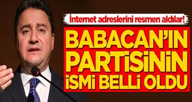 Ali Babacan'ın kuracağı partinin isim adreslerini aldılar