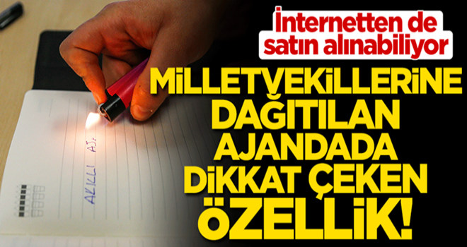 Milletvekillerine dağıtılan ajanda da dikkat çeken özellik!