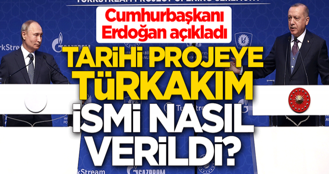 Tarihi projeye TürkAkım ismi nasıl verildi? Cumhurbaşkanı Erdoğan açıkladı