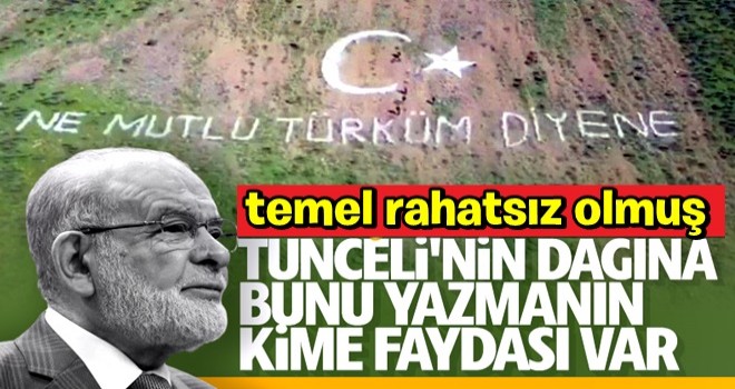 Tunceli dağlarına yazılan yazı Karamollaoğlu'na soruldu