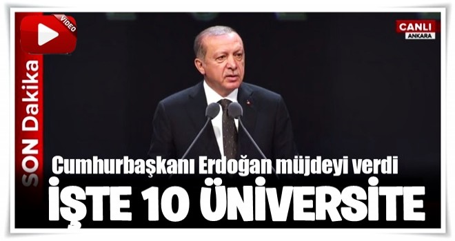 Cumhurbaşkanı Erdoğan müjdeyi verdi