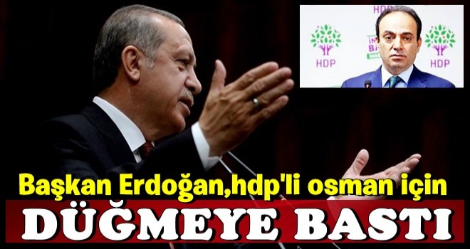 Cumhurbaşkanı Erdoğan'dan HDP'li Osman Baydemir'e suç duyurusu