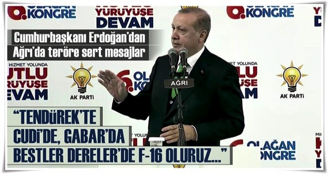 Cumhurbaşkanı Erdoğan'dan Ağrı'da teröre sert mesajlar