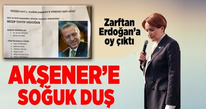 İyi Parti Kongresinde, oy zarfından Erdoğan ve Bahçeli'nin adı çıktı .