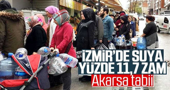 İzmir'de suya yüzde 11,7 zam