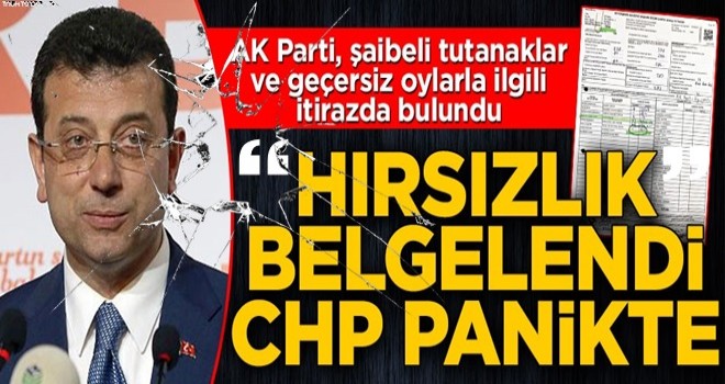 Hırsızlık belgelendi CHP panikte