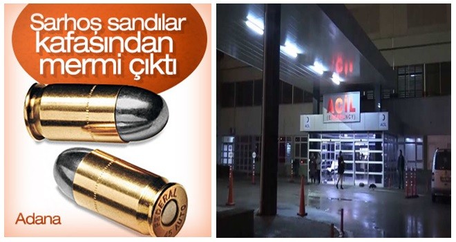 Sarhoş sanılan kişinin kafasından mermi çıktı