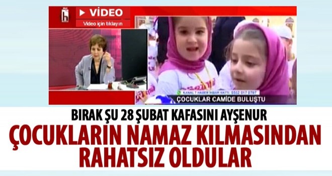 Namaz kılan çocuklar Ayşenur Arslan'ı rahatsız etti