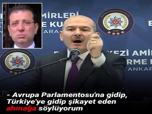 İçişleri Bakanı Süleyman Soylu, ''O ahmağa söylüyorum'' 04 Kasım, 2019